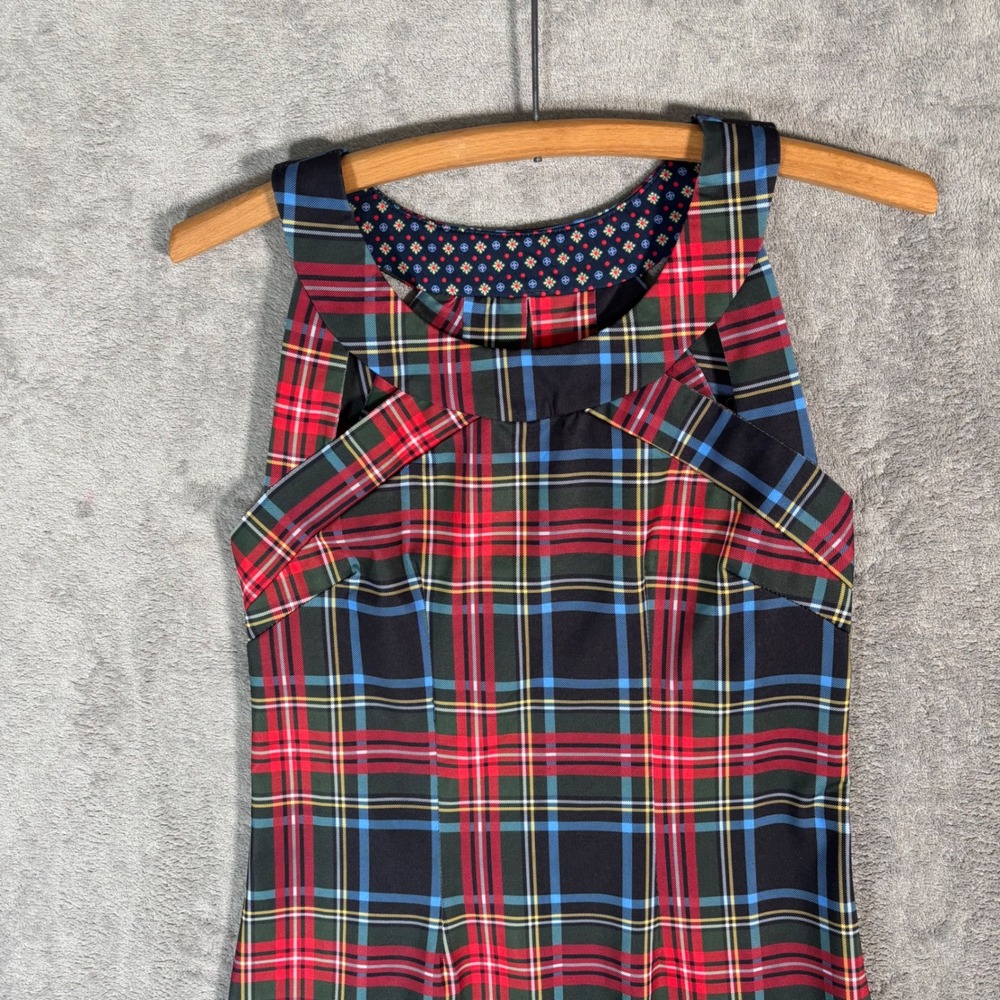 Gretchen Scott Isosceles Dress Duke of York Black Multi Plaid‎ Tartan XS NEW - Picture 7 of 13